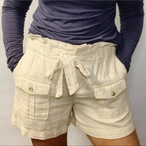 Anthropologie Elevenses Paper Bag Linen Shorts S